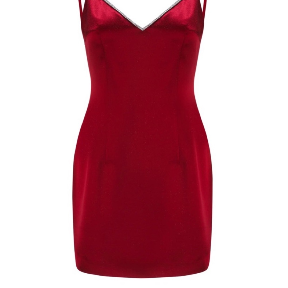 NEW! Lana Jacqueline Elegant Red Dress with Bow Detail - Picture 2 of 11